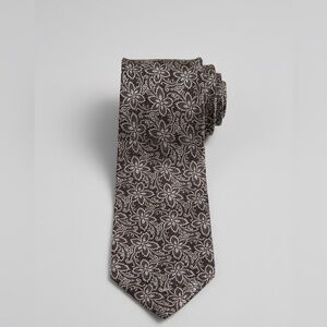 Express Men's Gray‎ and Black Floral Necktie